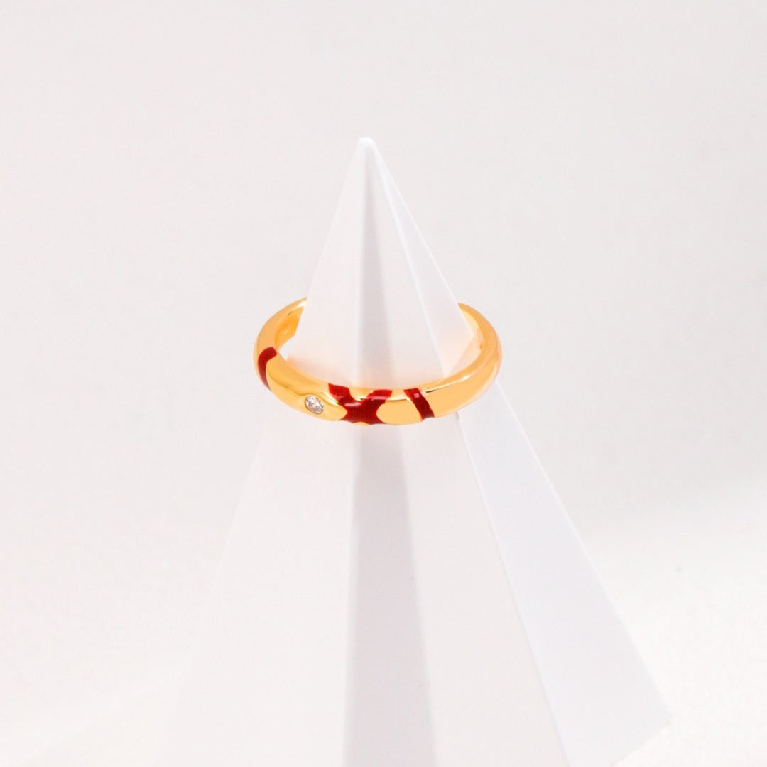 Red Thread of Fate Vermeil Cuff Ring