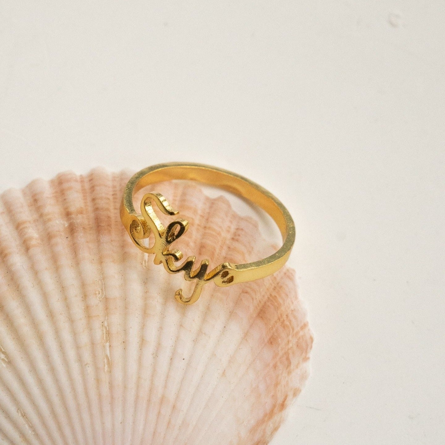 Personalized Vermeil Unique Custom Letter Ring