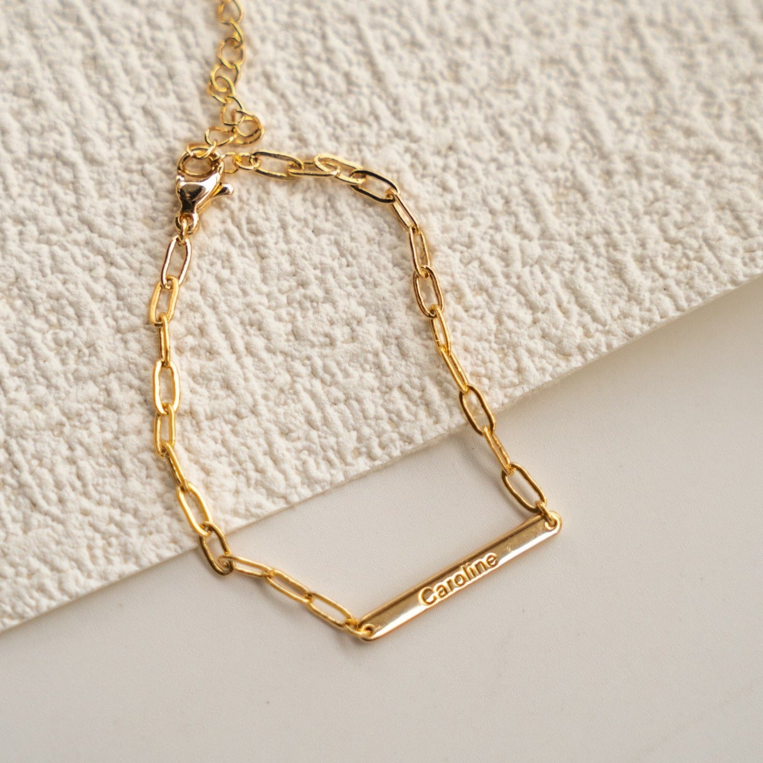 Vermeil Letter Engraving Custom Name Bracelet