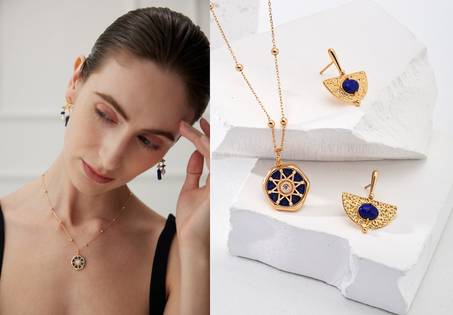 M&M gift  - celestial vintage deep blue with color gold
