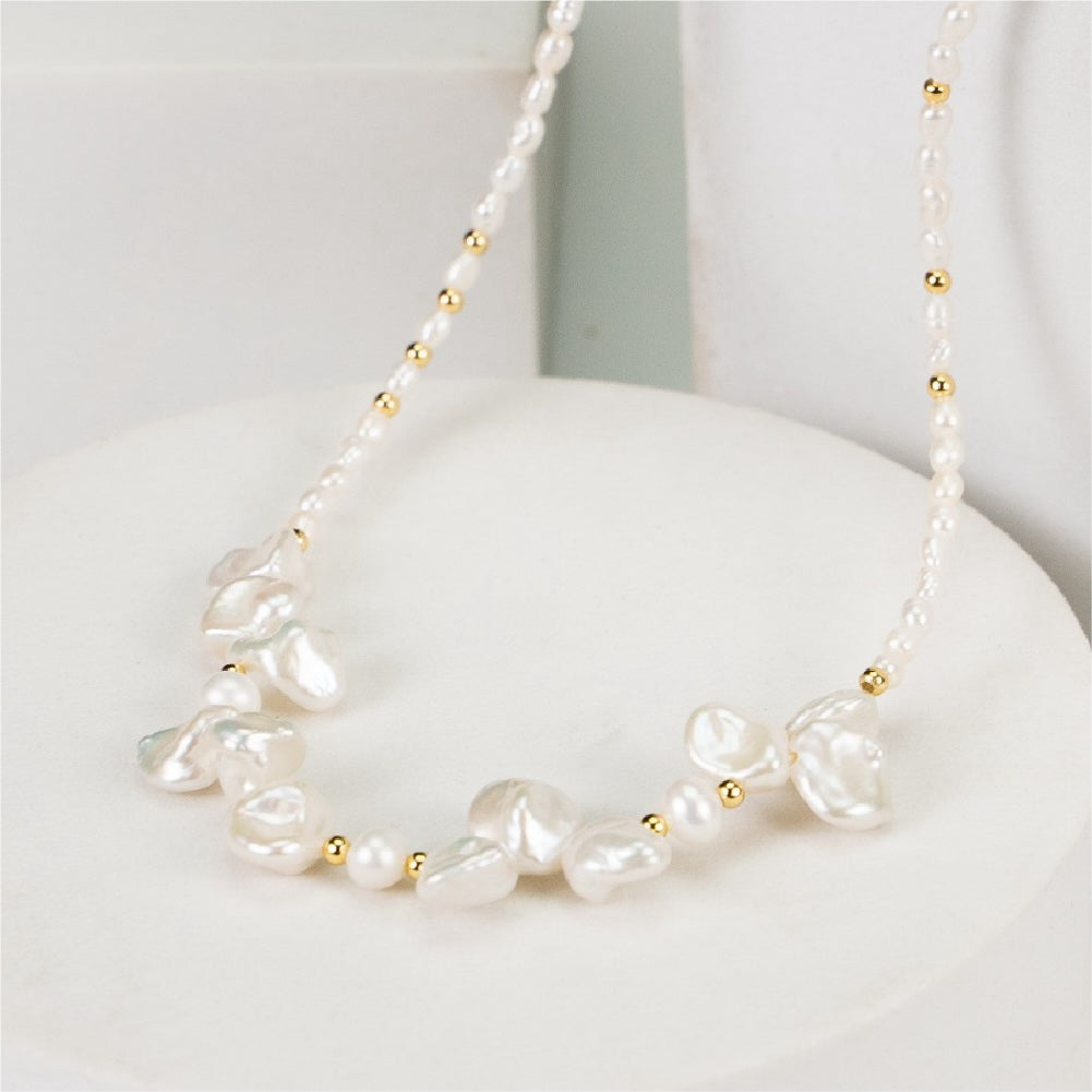 Dew Dream Natural Baroque Pearl Vermeil Necklace